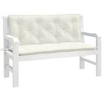 vidaXL Garden Bench Cushions 2 pcs Melange Cream 47.2x19.7x2.8 Fabric
