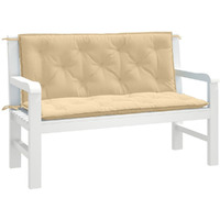 vidaXL Garden Bench Cushions 2 pcs Melange Beige 47.2x19.7x2.8 Fabric