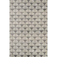 Momeni Edition Geometric Polyester Charcoal Area Rug, 1'10" x 2'10" Sized Rug for Entry Way, Bathroom, and Kitchen