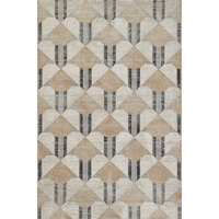 Momeni Edition Geometric Polyester Charcoal Area Rug, 1'10" x 2'10" Sized Rug for Entry Way, Bathroom, and Kitchen