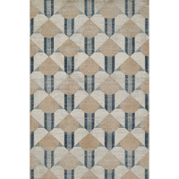 Momeni Edition Geometric Polyester Blue Area Rug, 3'10" x 5'7" Sized Rug for Living Room, Bedroom, Dining Room, and Kitchen
