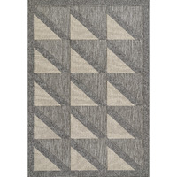 Momeni Vines Collection Indoor and Outdoor Grey Area Runner Rug, 2'7" x 7'6" Sized Mat for Living Room, Bedroom, Hallways, and Home Office