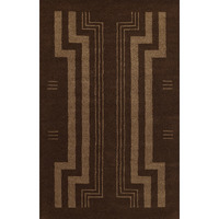Momeni Simba Hand Tufted Wool Geometric Area Rug, Brown, 2' X 3'