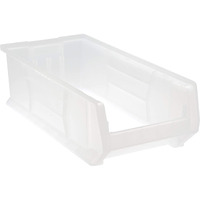 Hulk 24 Container, 23-7/8L x 11W x 7H, stackable, polypropylene, clear, Made in USA