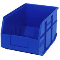 Stackable Shelf Bin, 12W x 8-1/4D x 7H, autoclavable up to 250F, polypropylene, blue, made in USA