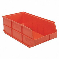 Stackable Shelf Bin, 20-1/2W x 11D x 7H, autoclavable up to 250F, polypropylene, orange, made in USA