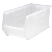 Hulk 24 Container, 23-7/8L x 11W x 10H, stackable, polypropylene, clear, Made in USA