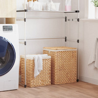 vidaXL Laundry Baskets 2 pcs Water Hyacinth