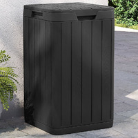 vidaXL Outdoor Garbage Bin Anthracite 15x15x25.6 PP