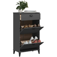 vidaXL Shoe Cabinet VIKEN Anthracite Gray Engineered Wood