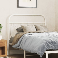 vidaXL Metal Headboard White 39.4