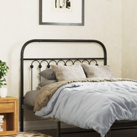 vidaXL Metal Headboard Black 39.4