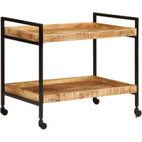 vidaXL Kitchen Trolley 31.5x21.7x27.6 Solid Rough Wood Mango