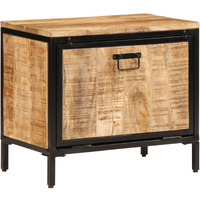vidaXL Shoe Cabinet 23.6x13.8x20.9 Solid Rough Wood Mango