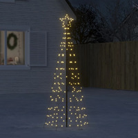 vidaXL Christmas Tree Light with Spikes 220 LEDs Warm White 70.9