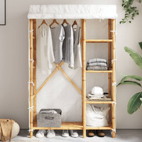 vidaXL Wardrobe 43.3x17.7x66.9 Bamboo