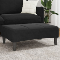 vidaXL Footstool Black 30.3x21.7x12.2 Velvet