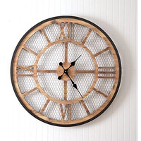 Farmhouse Chicken Wire Wall Clock