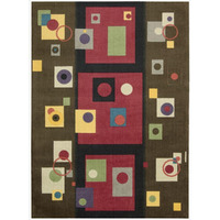 Nourison 11546 Modern Art Area Rug Collection Chestnut 4 ft x 6 ft Rectangle