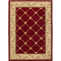 Infinity Home 36208 9 ft. 2 in. x 12 ft. 6 in. Timeless Fleur De Lis Area Rug - Red