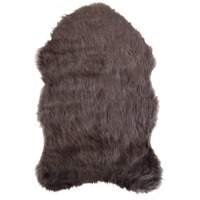 Luxe Faux Fur 676685030115 2 x 3 ft. Gordon Faux Sheepskin Rug - Chocolate