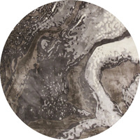 Art Carpet 841864116373 5 ft. Titanium Collection Geode Woven Round Area Rug  Gray