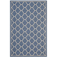 Modway Furniture R-1137A-58 5 x 8 ft. Avena Moroccan Quatrefoil Trellis Indoor & Outdoor Area Rug - Blue & Beige