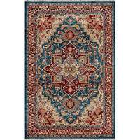 Momeni LENOXLE-01BLU2030 Lenox Traditional Area Rug  Blue - 2 x 3 ft. Rectangle