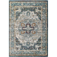 Modway Furniture R-1190A-58 5 x 8 in. Tribute Diantha Distressed Vintage Floral Persian Medallion Area Rug  Multicolor