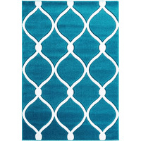 United Weavers of America 2050 11569 69 5 ft. 3 in. x 7 ft. 6 in. Bristol Rodanthe Turquoise Rectangle Area Rug