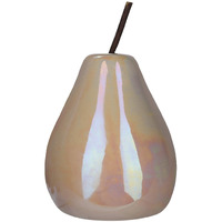 Urban Trends Collection 50976 Ceramic Pear Figurine with Stem, Polished Pearlescent Off White - Large