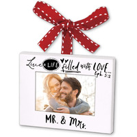 Lighthouse Christian Products 138263 Mr & Mrs Scripture Ink Ornament Frame