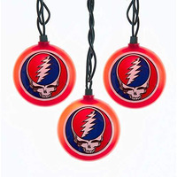 Kurt Adler GD7211 10-Light Grateful Dead Disc Light Set
