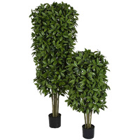 Autograph Foliages P-180460 6 ft. Artificial Bay Laurel Topiary Tree, Green