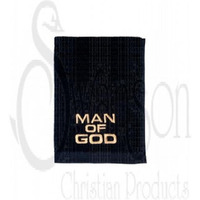 Towel Man of God with Gold Lettering - Black