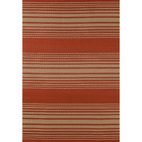 3 x 4 ft. Plymouth Collection Nautical Flat Woven Indoor & Outdoor Area Rug, Red