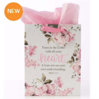 Christian Art Gifts 156110 Trust in the Lord Gift Bag with Tag & Tissue - Medium
