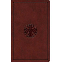 Crossway Books 171089 ESV Value Thinline Bible - Brown Mosaic Cross Design Trutone