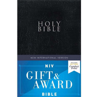 Zondervan 144095 NIV Gift & Award Bible Leather-Look - Comfort Print, Black