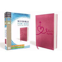 ZonderKidz 171510 NIV Thinline Bible for Kids - Comfort Print-Pink Leathersoft