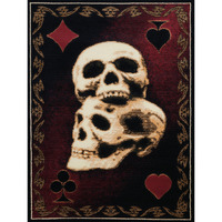 5 ft. 3 in. x 7 ft. 2 in. Legends Skulls Area Rug  Multicolor