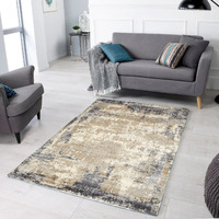 18 x 18 in. Charisma Ivory & Muted Grey Distressed Abstract Rectangle Area Rug