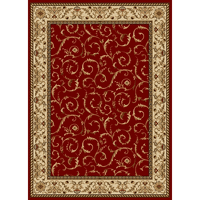1599-1530-RED Como Rectangular Red Transitional Italy Area Rug  3 ft. 3 in. W x 4 ft. 11 in. H