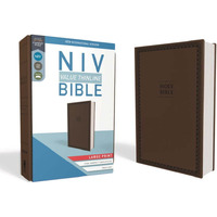 Zondervan  Large Print Chocolate Leathersoft NIV Value Thinline Bible