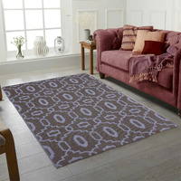 5 x 8 ft. Fiesta Light & Dark Gray Trellis Patterned Plastic Outdoor Rectangle Area Rug