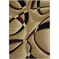 1 ft. 10 in. x 2 ft. 8 in. Contours La Chic Accent Rug, Burgundy