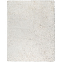 Paris Shag Collection Hand-Woven Poly & Cotton Area Rug- Ivory - 5' 0' X 8' 0'
