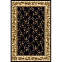 1427-1720-BLACK Noble Rectangular Black Transitional Italy Area Rug 3 ft. 3 in. W x 5 ft. 4 in. H