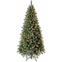 6.5 ft. Clear Crisfield Fir Artificial Pre-Lit Christmas Tree