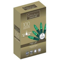 33 ft. LED Mini 100 Bulb String Christmas Light, Green